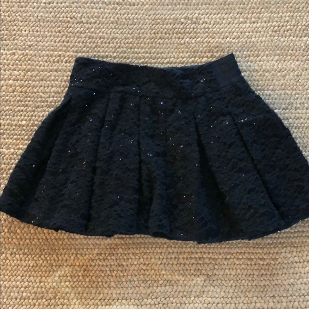 Alice & Olivia Lace & Sequin Holiday Mini Skirt